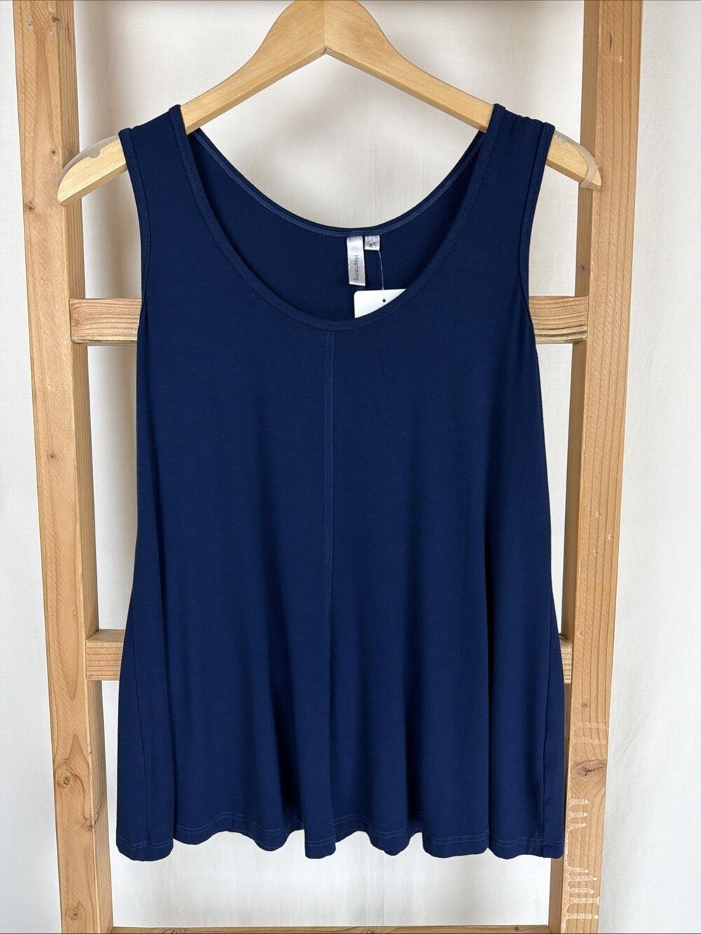 NWT Kleen Navy Blue Round Neck Swing Tank Top #0840 Size XS
